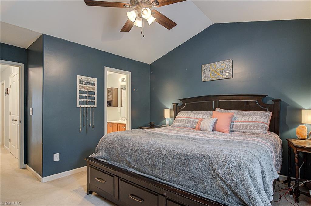 468 Ridgebrooke Drive High Point, NC 27265 - Photo 17 of 29 Master bedroom and view to hallway and master bath