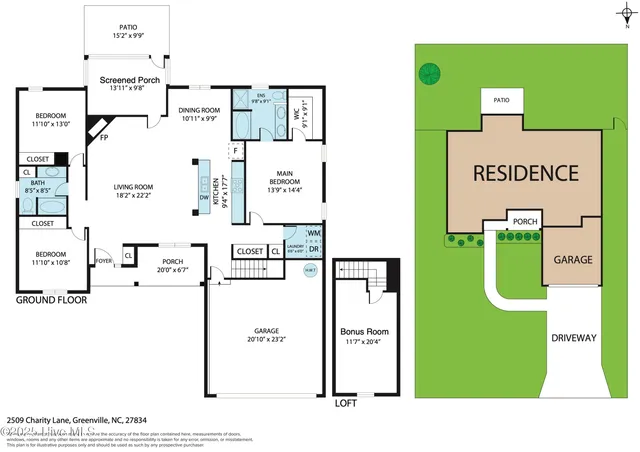 $354,900 | 2509 Charity Lane, Winterville, NC 28590