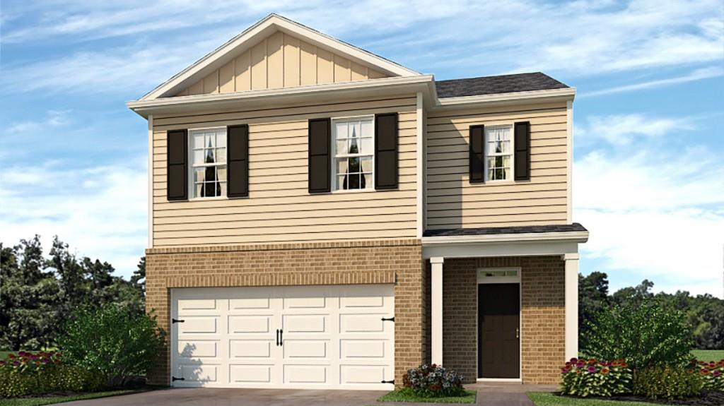 a front view of a house