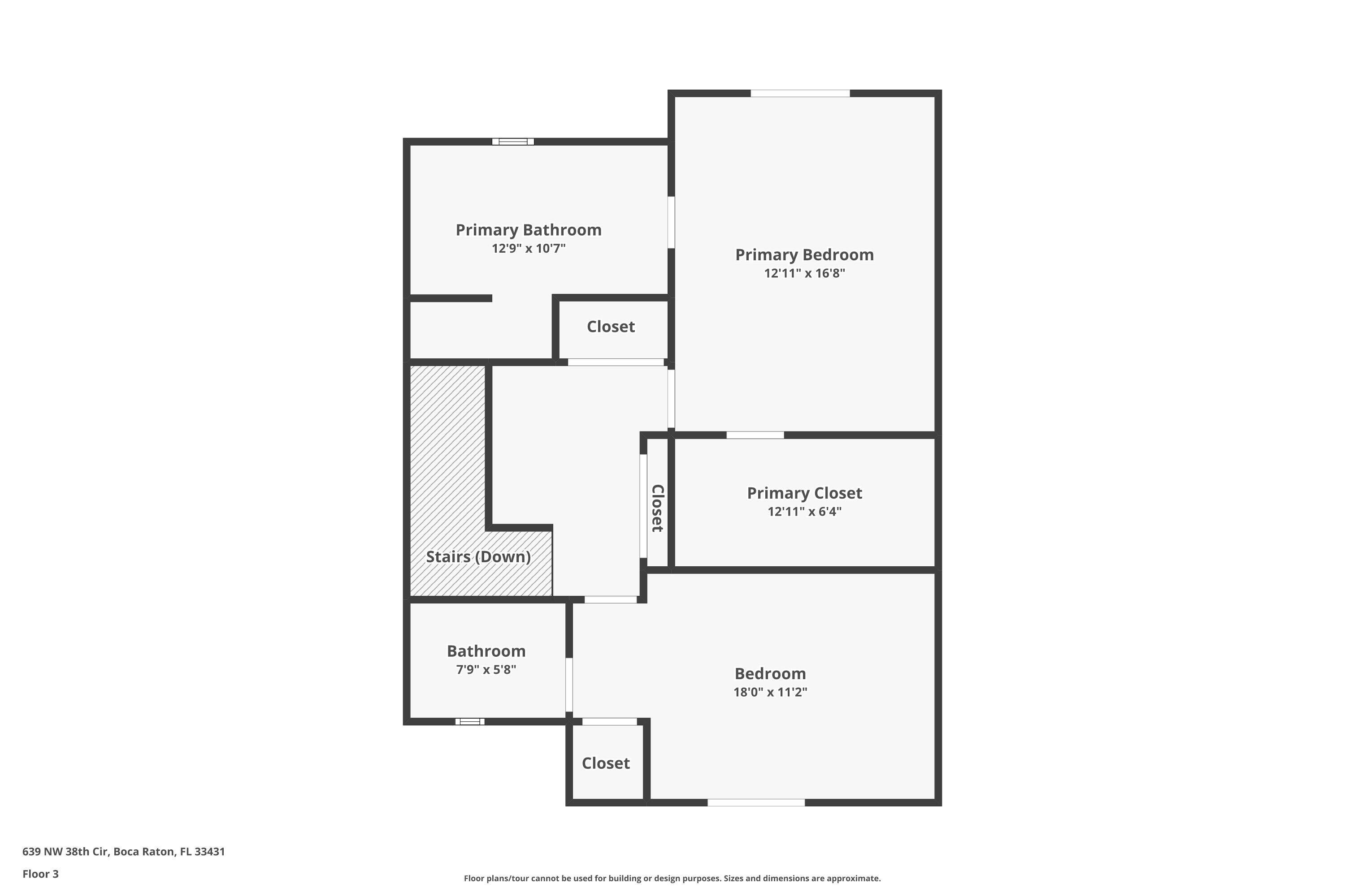 639 Northwest 38th Circle Boca Raton, FL 33431 - Photo 33 of 33 Floor Plan - Level 3
