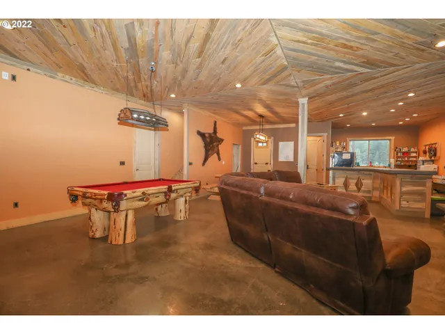 a room with furniture and a table