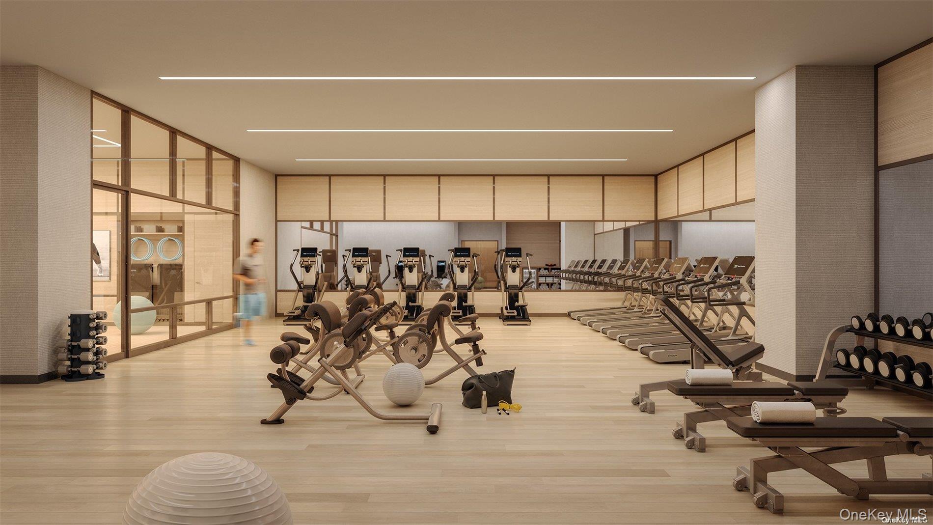 3 Court Square, Unit 704 Queens, NY 11101 - Photo 5 of 14 a view of a room with gym equipment