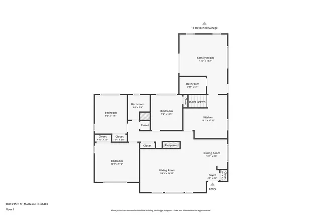 $239,800 | 3809 215th Street, Matteson, IL 60443