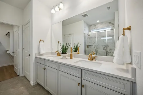 a view of small space with racks on the wall
