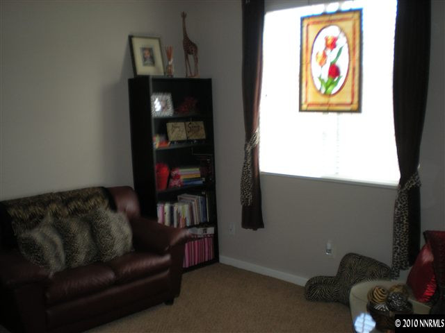 11021 Lamour Lane Reno, NV 89521 - Photo 8 of 9 a living room with furniture and a book shelf