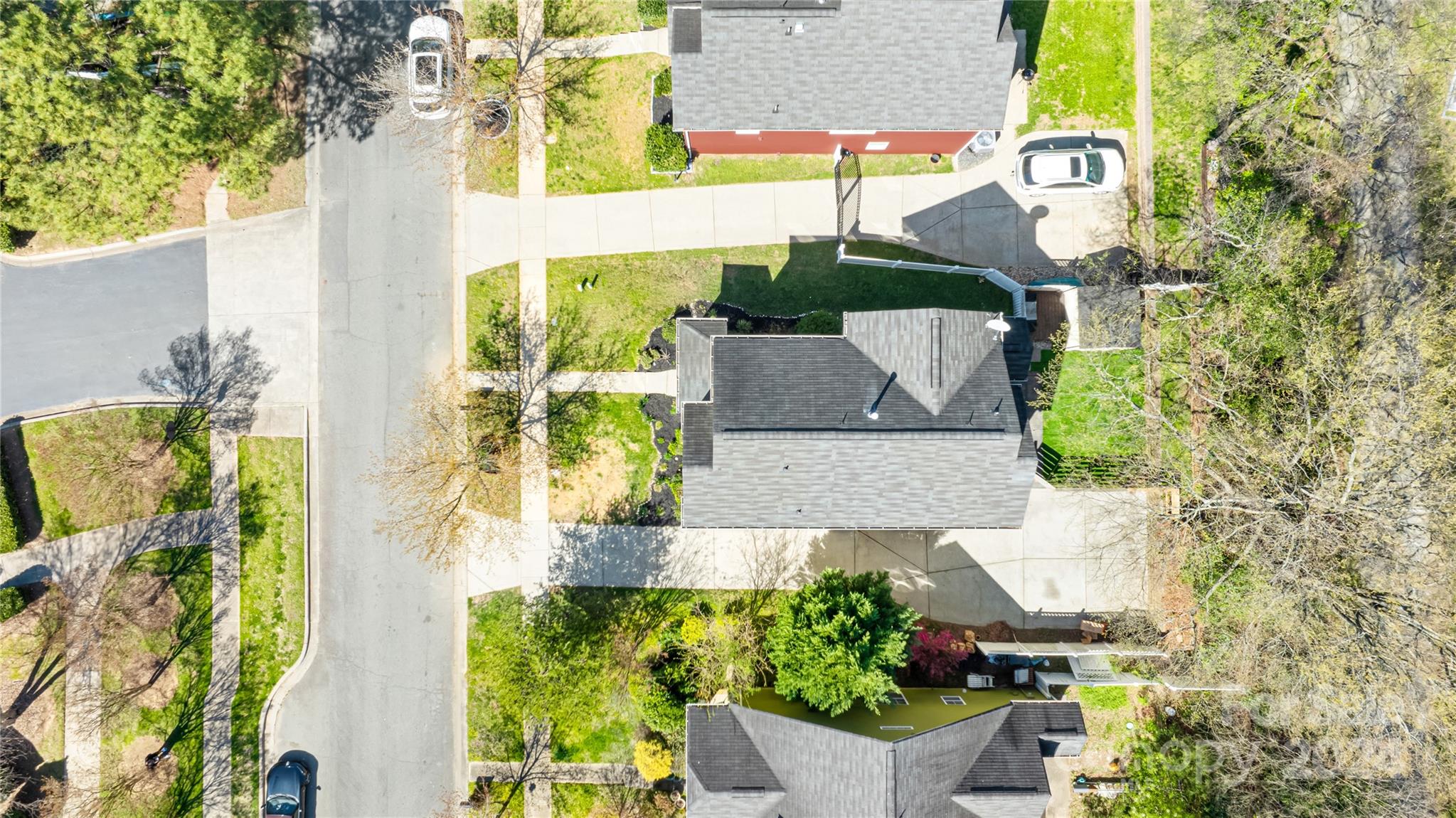 1214 Rising Oak Drive Charlotte, NC 28206 - Photo 36 of 38 a aerial view of a house with a garden
