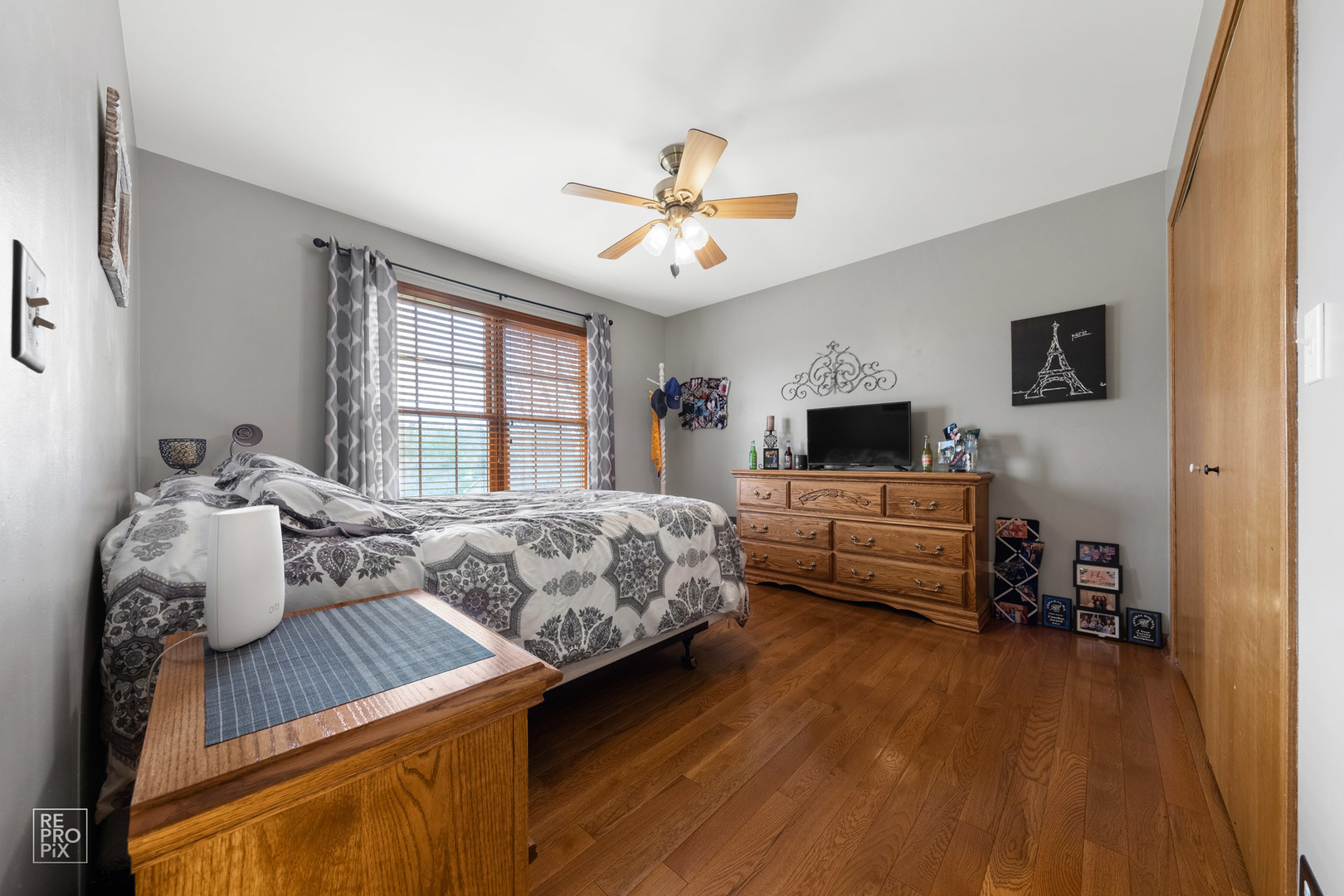 355 Meadow View Burlington, IL 60109 - Photo 20 of 37 a living room with a bed furniture and a flat screen tv