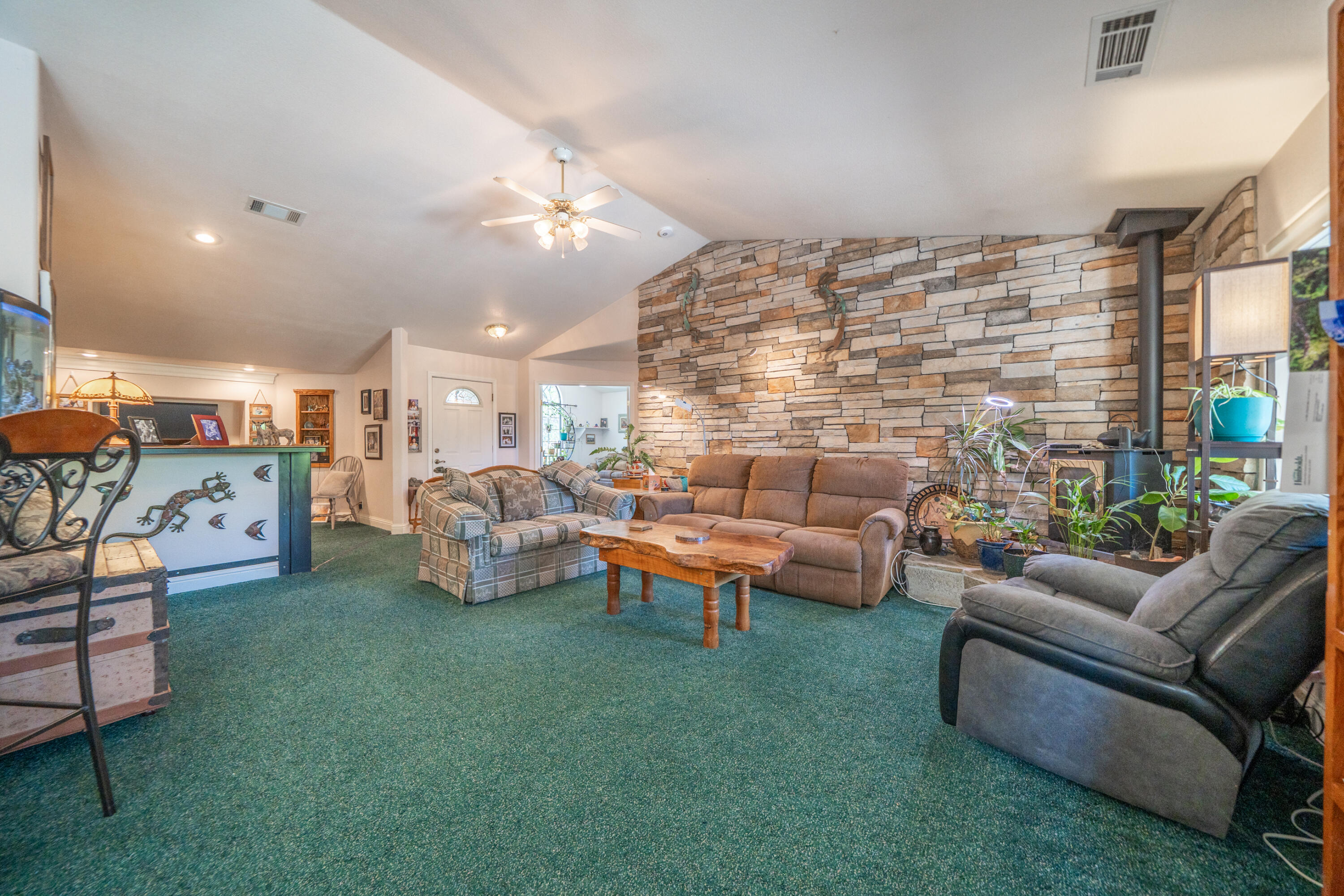 8533 Maynard Road Palo Cedro, CA 96073 - Photo 11 of 100 a living room with furniture and a large window
