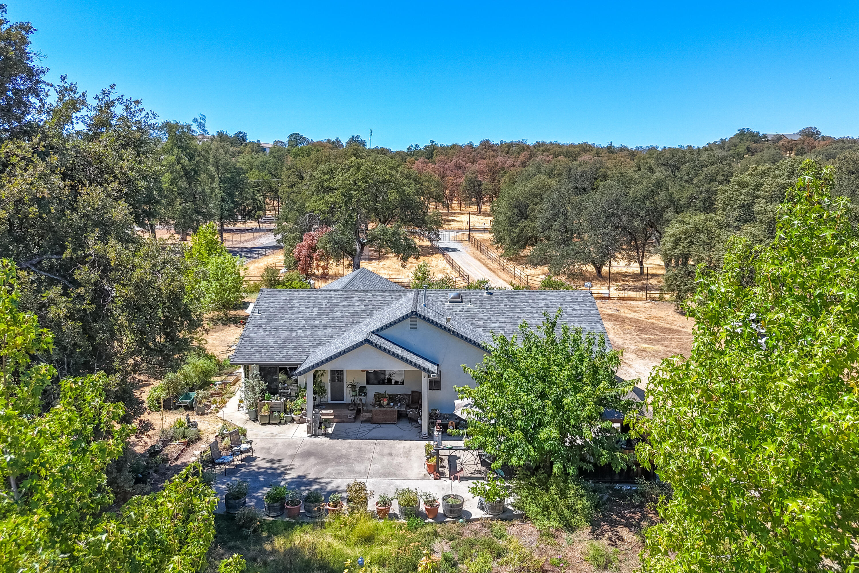 8533 Maynard Road Palo Cedro, CA 96073 - Photo 31 of 100 a view of a house with a big yard plants and large trees