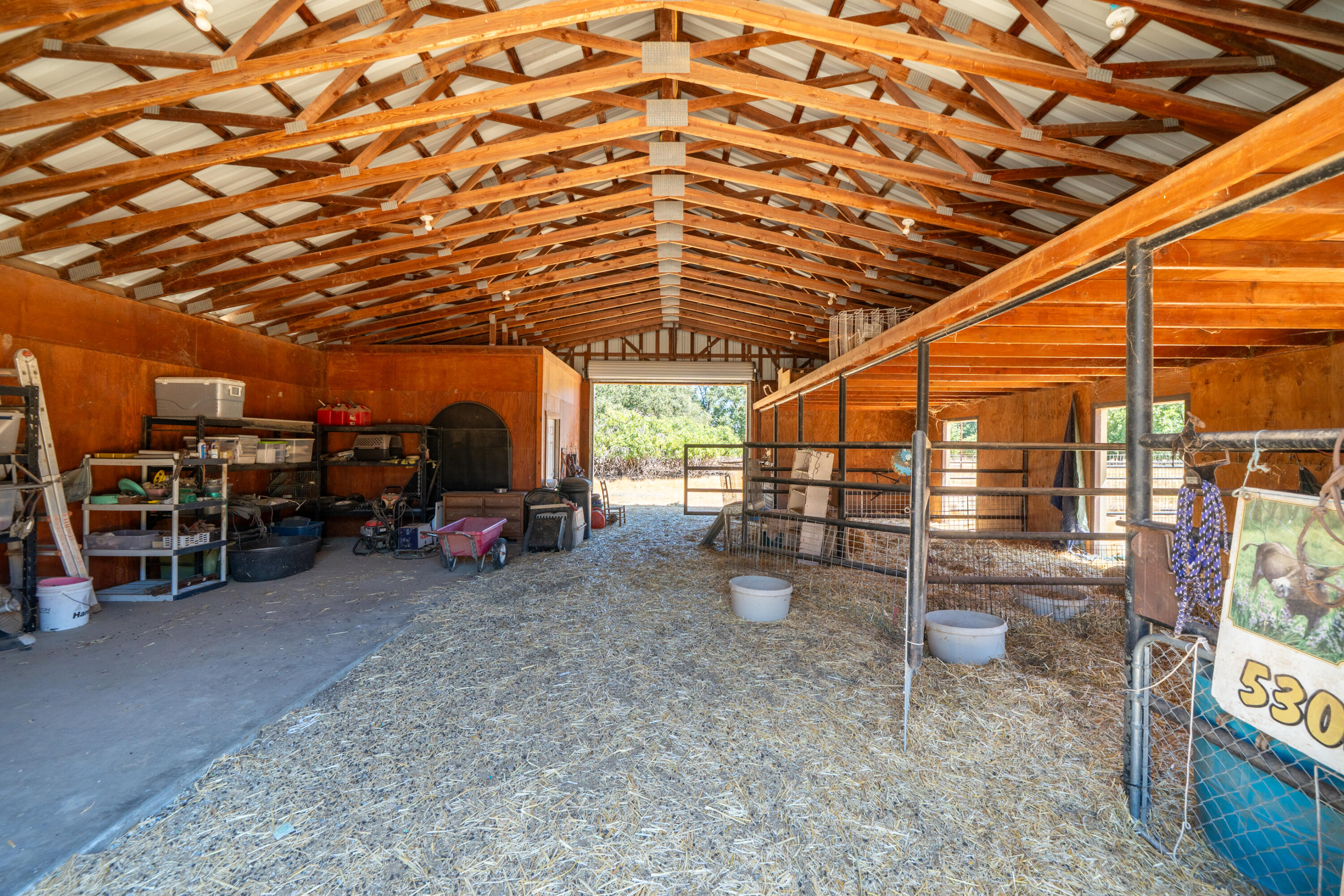 8533 Maynard Road Palo Cedro, CA 96073 - Photo 75 of 100 a view of a big room with air conditioner duct and materials on floor