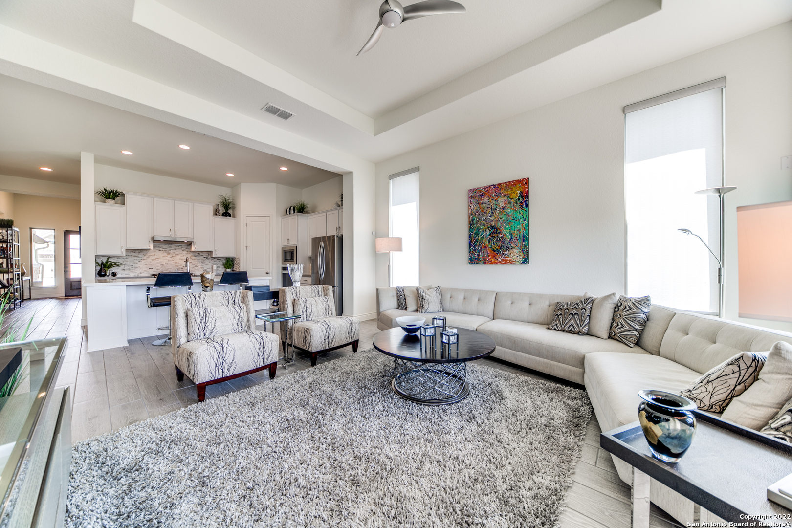 29734 Elkhorn Ridge Boerne, TX 78015 - Photo 15 of 25 a living room with furniture and view of kitchen