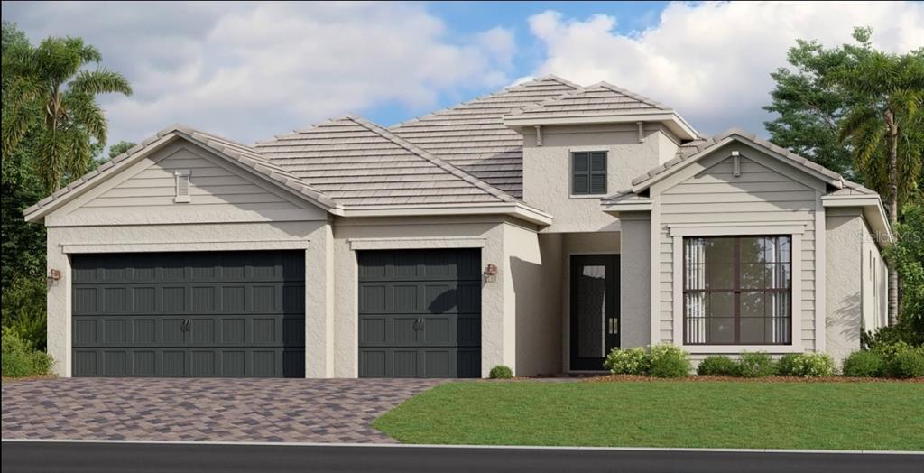 a front view of a house