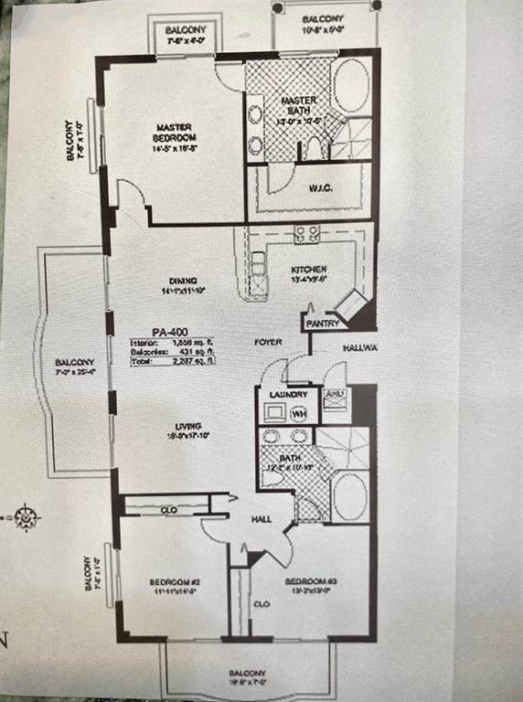 2633 Northeast 14th Avenue, Unit 400 Wilton Manors, FL 33334 - Photo 48 of 74 Floor plan