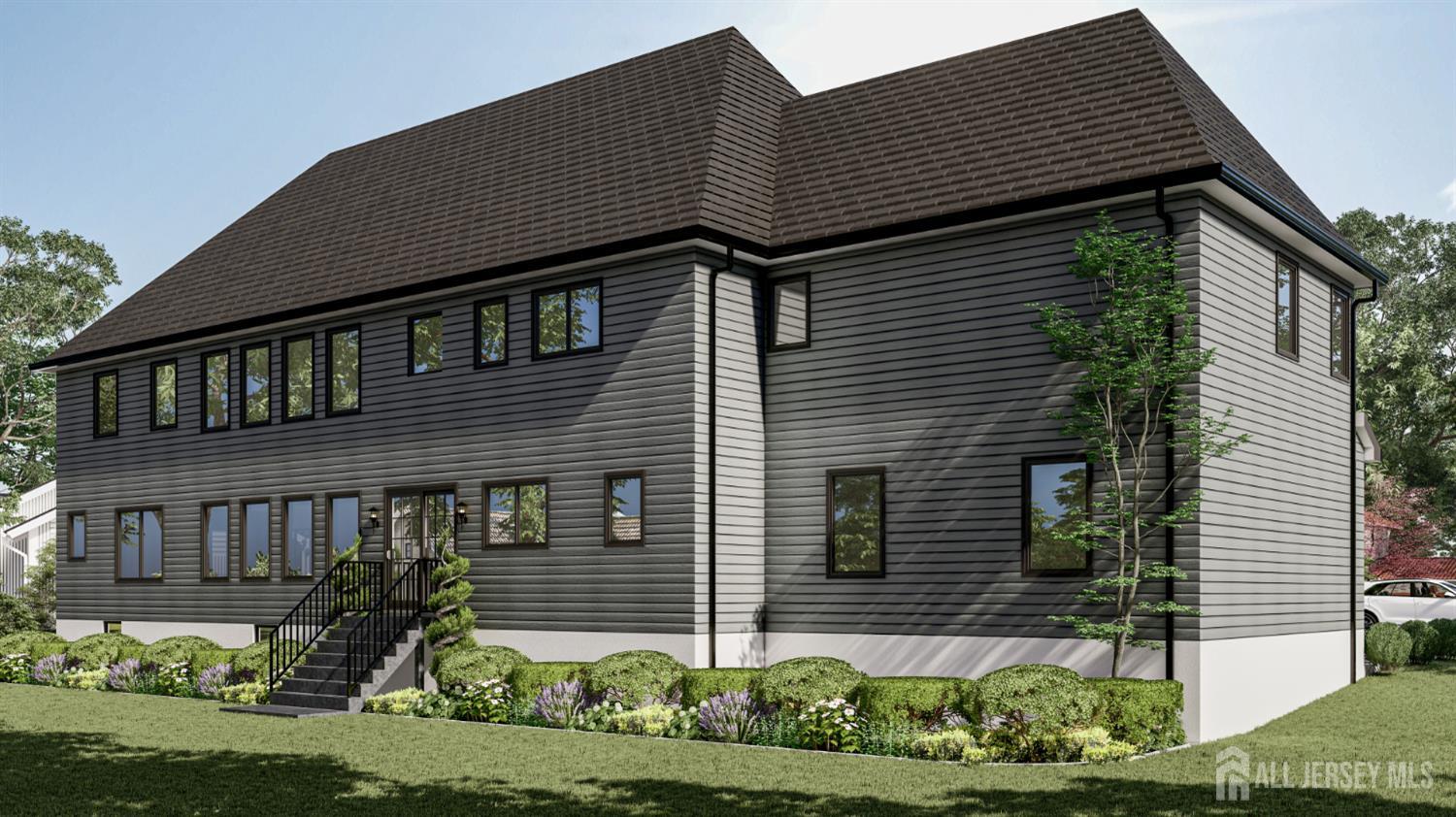 3 Old Hickory Lane Edison, NJ 08820 - Photo 2 of 5 a front view of a house with a yard and potted plants