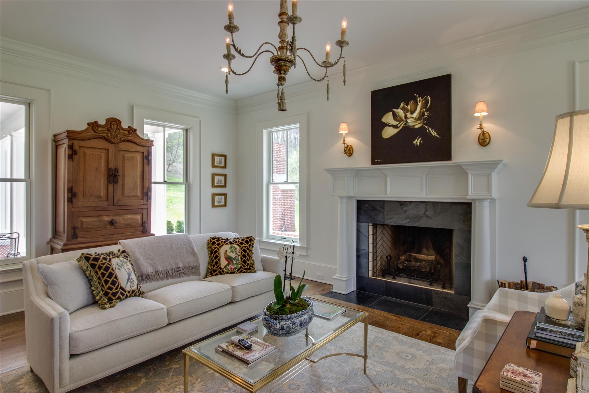 3533 Bailey Road Franklin, TN 37064 - Photo 8 of 29 a living room with furniture and a fireplace