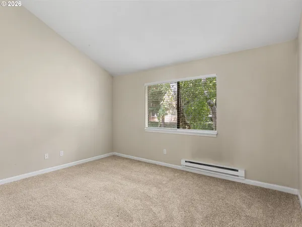 an empty room with a window