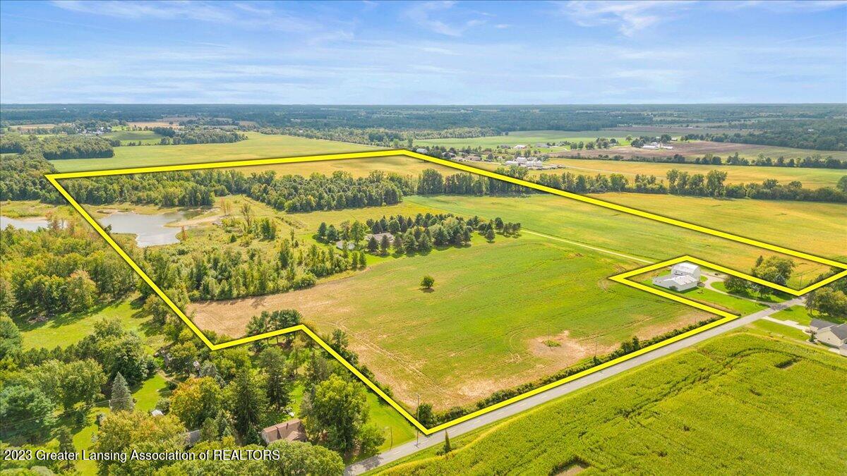 1801 Tomlinson Road Mason, MI 48854 - Photo 37 of 37 Aerial with Boundaries