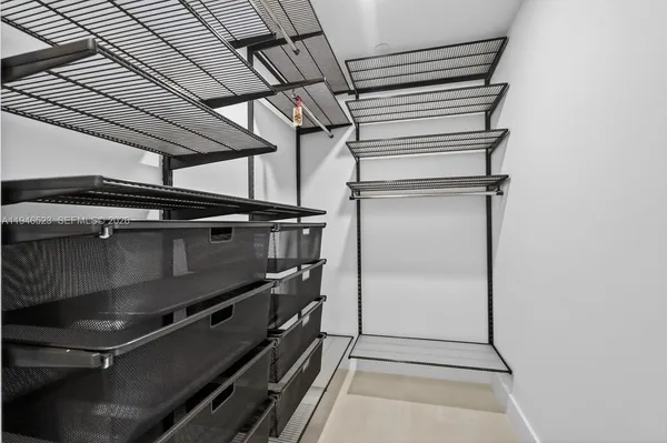 a close view of closet