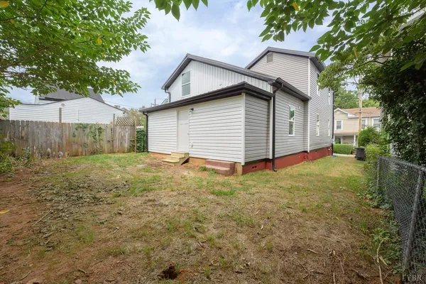 a backyard of a house