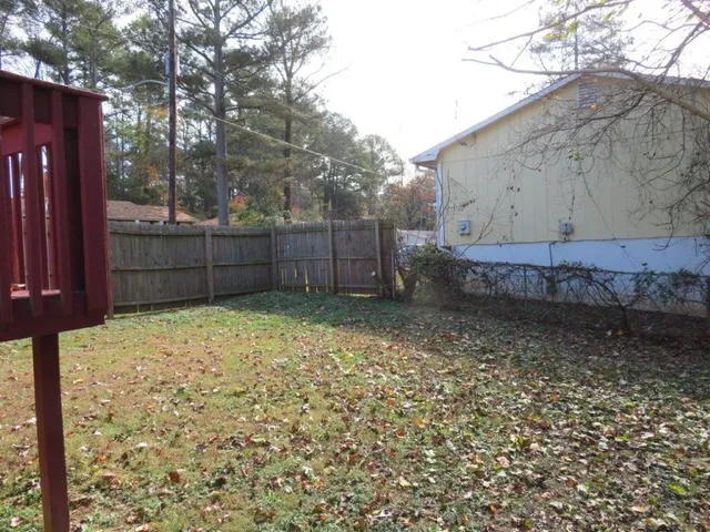 a backyard of a house