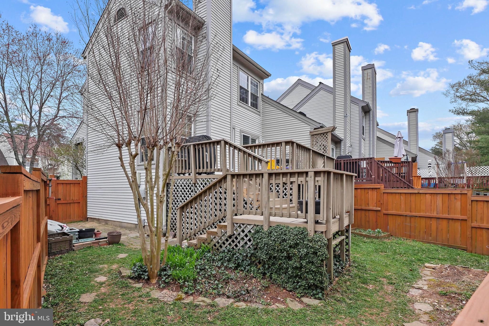 6175 Stonepath Circle Centreville, VA 20120 - Photo 31 of 33 Fenced in Backyard and Deck with Stairs