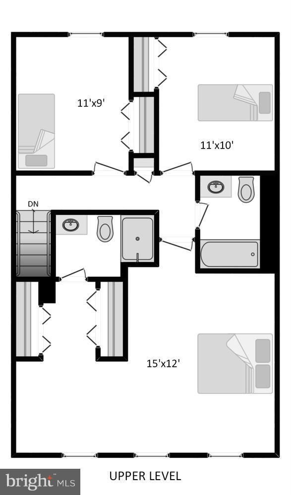 8060 Powderbrook Lane Springfield, VA 22153 - Photo 29 of 30 IUpper level floorplan