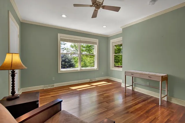 a view of livingroom with hardwood floor and window