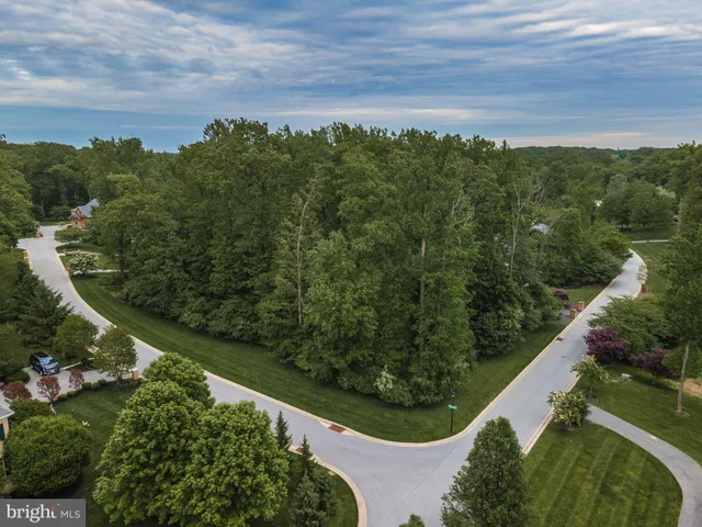 a view of a lake from a yard