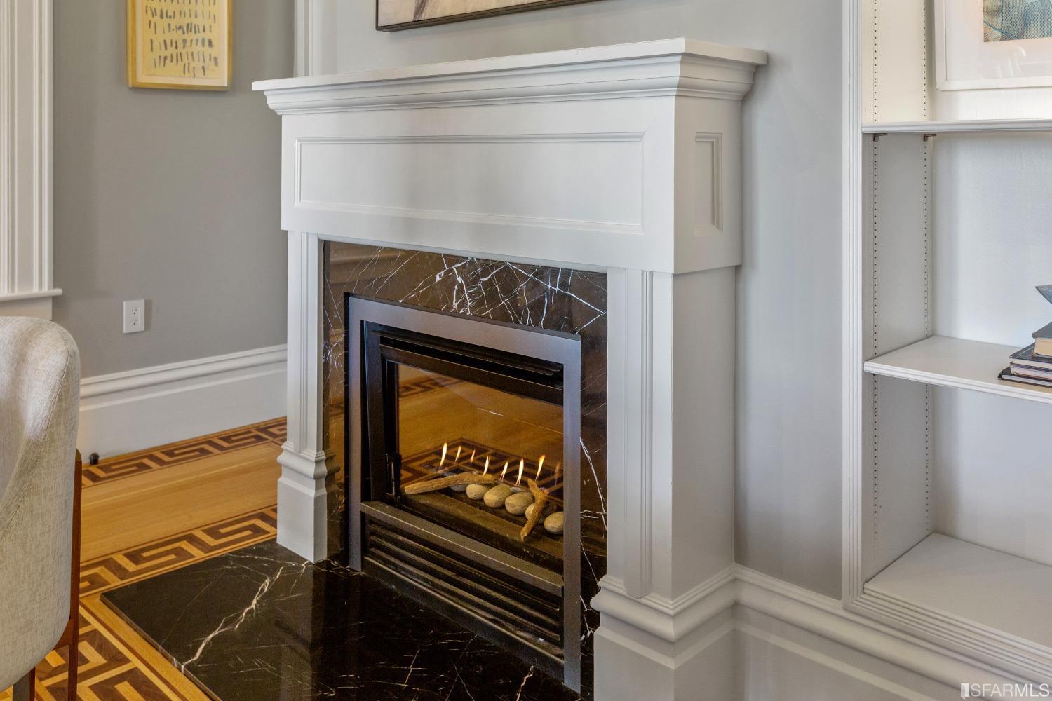 151 Broderick Street San Francisco, CA 94117 - Photo 10 of 39 a close view of a fireplace in the kitchen