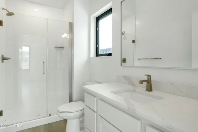 a small space with a shower