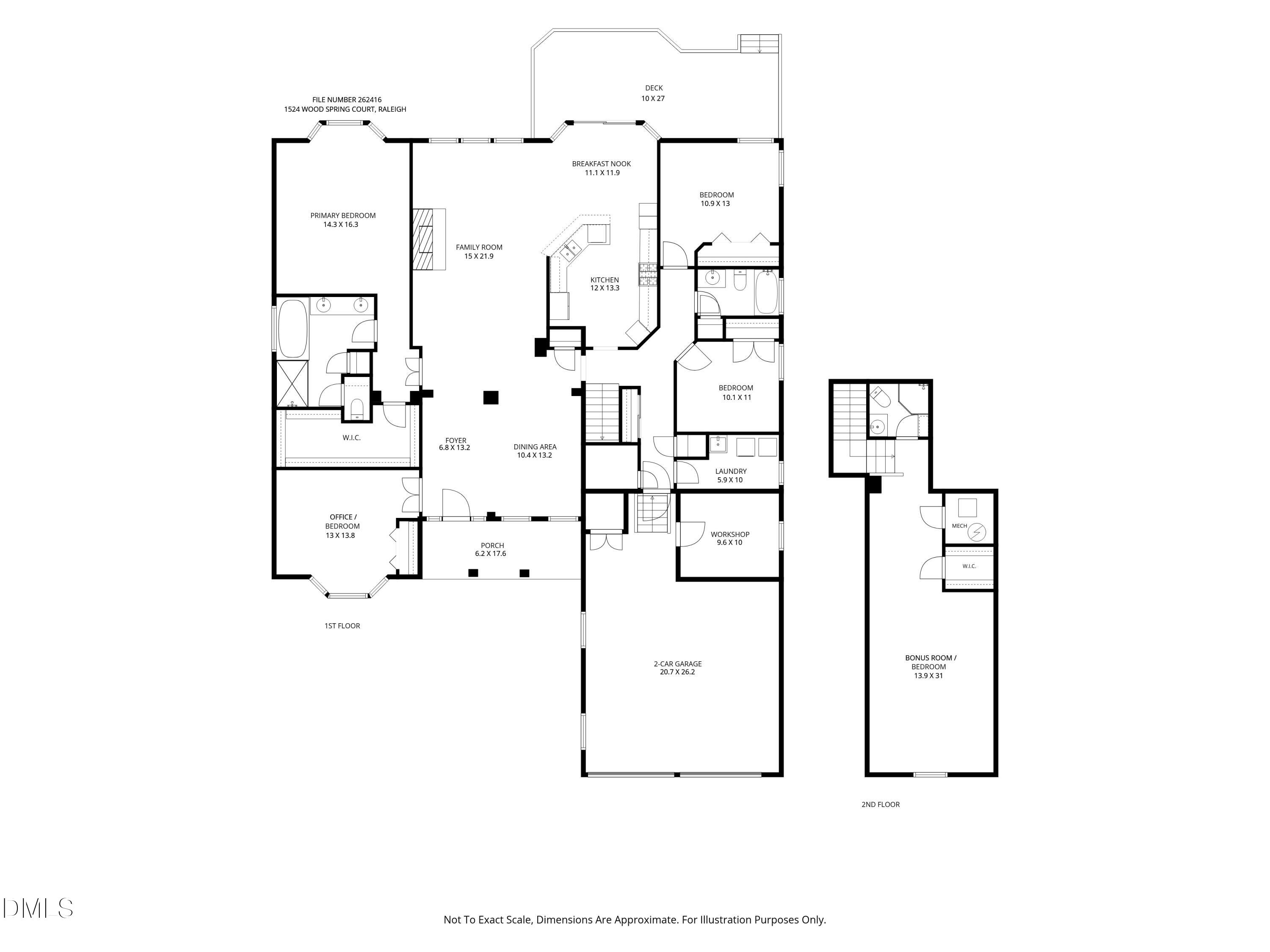 1524 Wood Spring Court Raleigh, NC 27614 - Photo 58 of 58 262416 floorplan