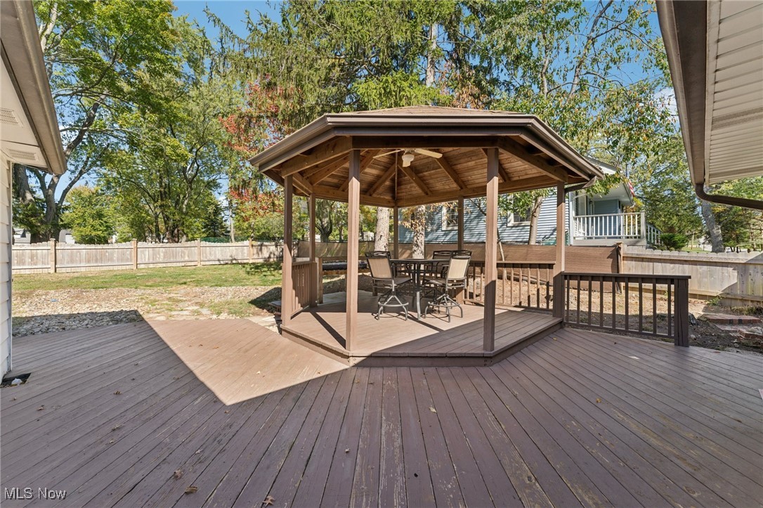 481 Meadowlane Road Independence, OH 44131 - Photo 36 of 40 Spacious deck sets off the gazebo for enjoyable evening meals.