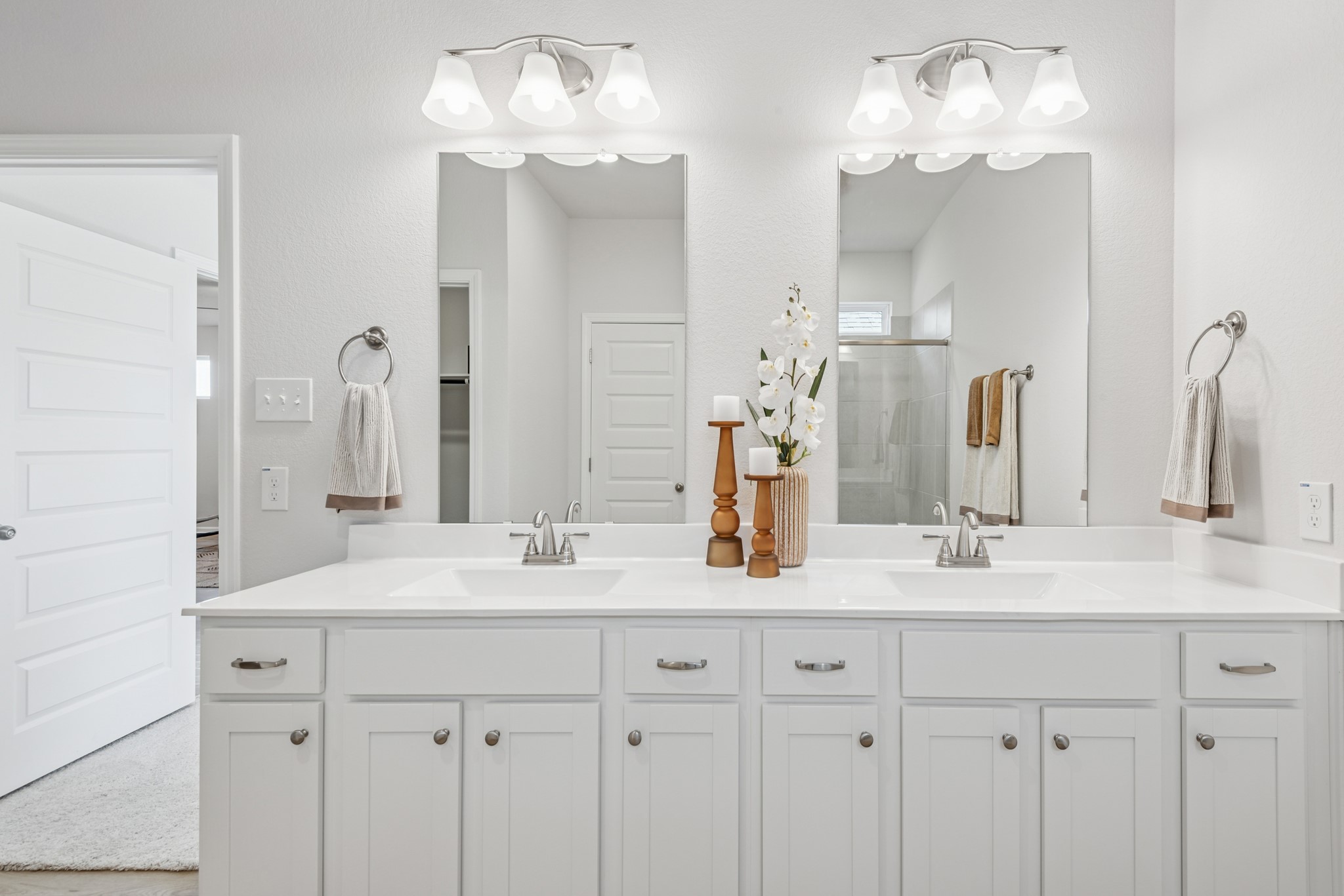 33006 School Hl Road Fulshear, TX 77441 - Photo 14 of 20 The Kettering II- Primary Bathroom with Large Walk-In Shower. Staged model home shown for illustration only; actual features, colors, and upgrades may vary.