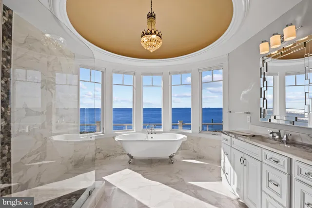 a view of a lake with a house