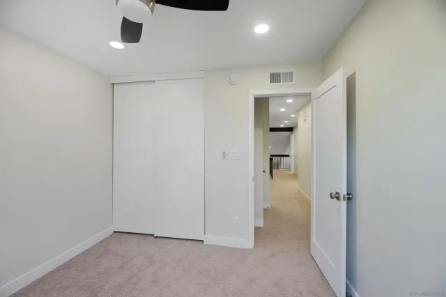 an empty room with an entryway