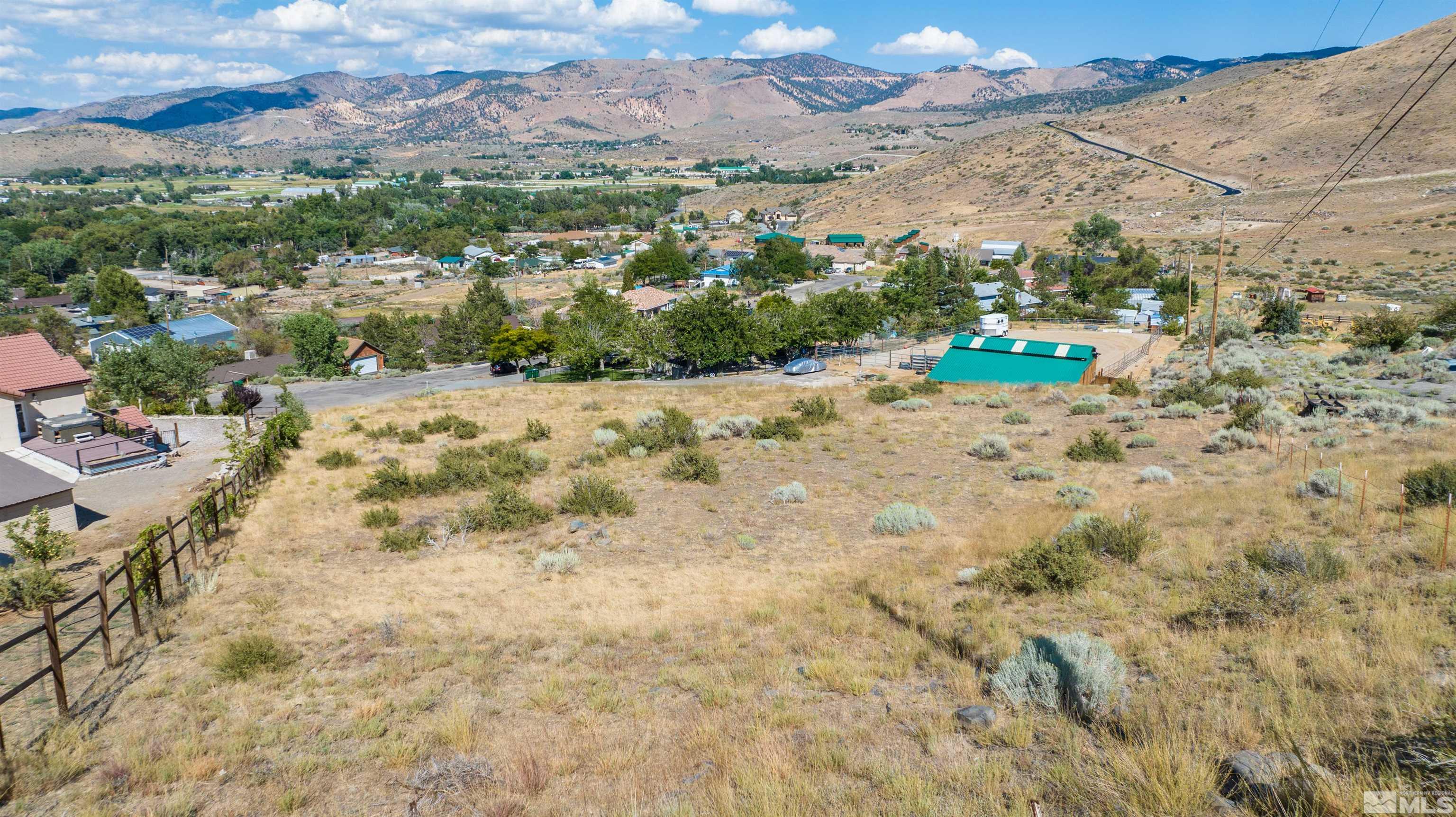 110 Del Mesa Circle Reno, NV 89521 - Photo 28 of 33 a view of a dry yard with mountains in the background