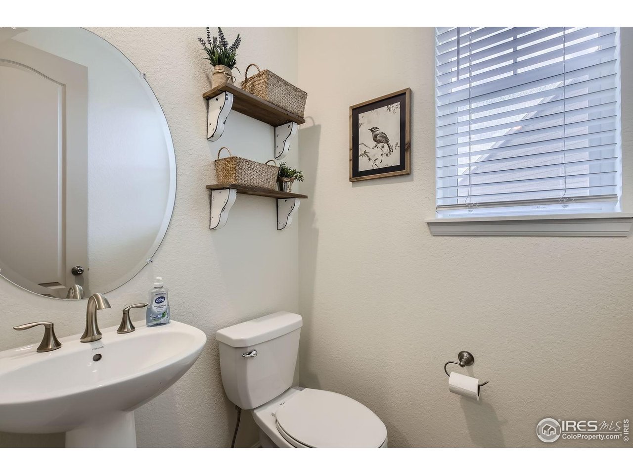 12889 Clearview Street Firestone, CO 80504 - Photo 9 of 38 a bathroom with a toilet a sink and mirror