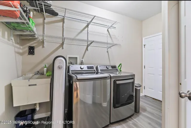 a view of balcony with furniture
