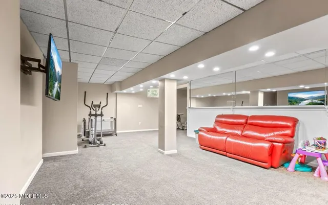 a projector room with furniture