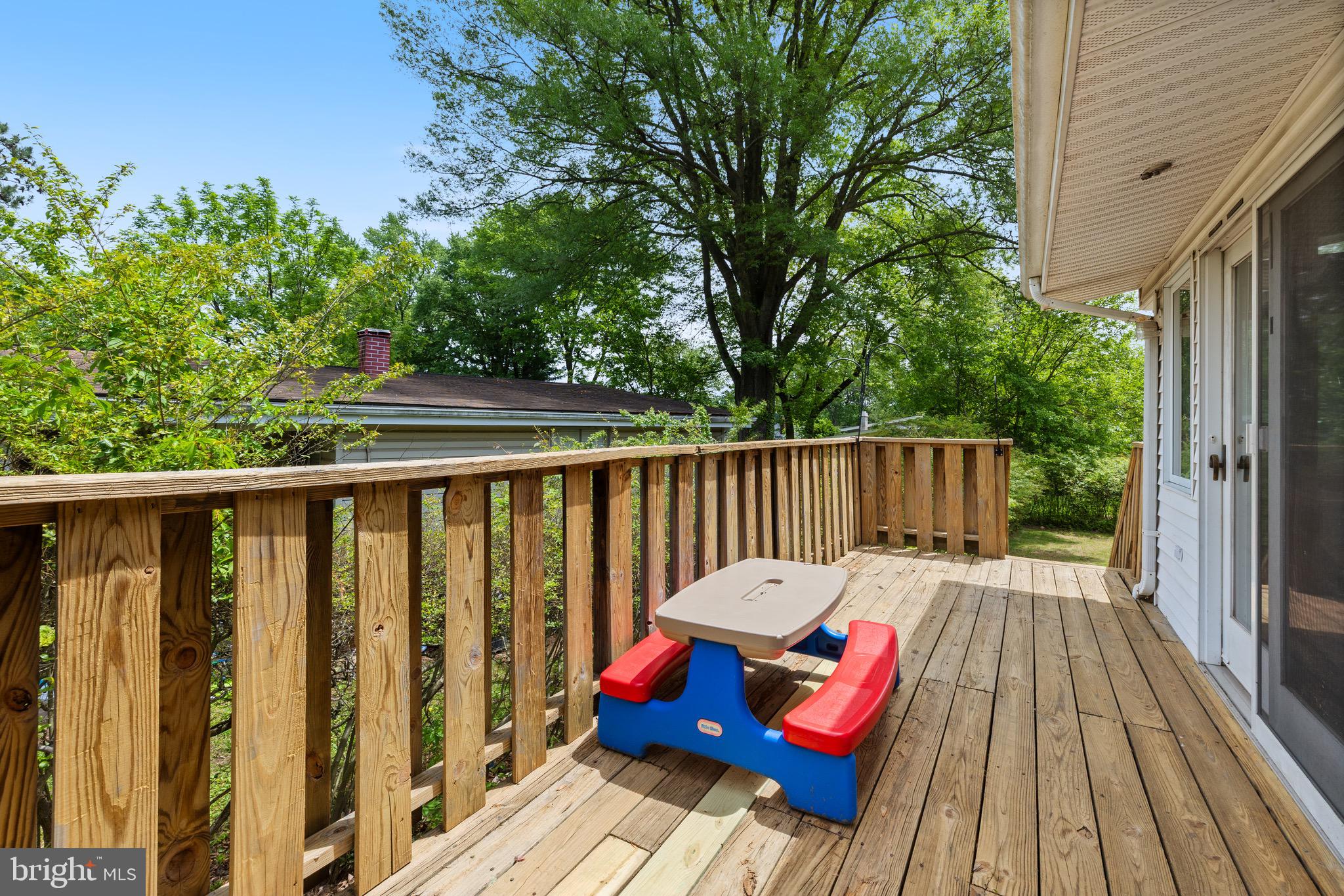 916 Hyde Road Silver Spring, MD 20902 - Photo 7 of 27 a view of balcony with wooden floor and outdoor seating