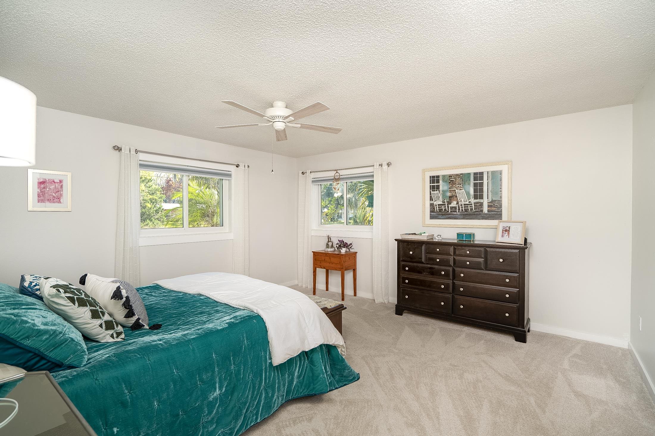 123 Esperanza Grove Road East Palatka, FL 32131 - Photo 25 of 59 Carpeted bedroom with a textured ceiling and a ceiling fan