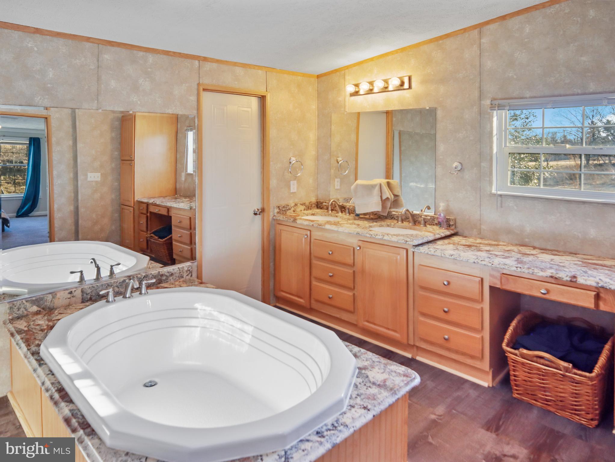 108 Rebel Drive Falling Waters, WV 25419 - Photo 20 of 27 a en suite bathroom with a granite countertop sink and a mirror
