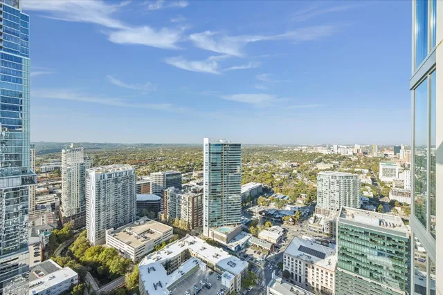 an aerial view of city