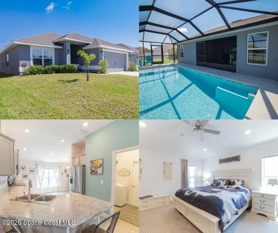 a view of a patio with a table and chairs