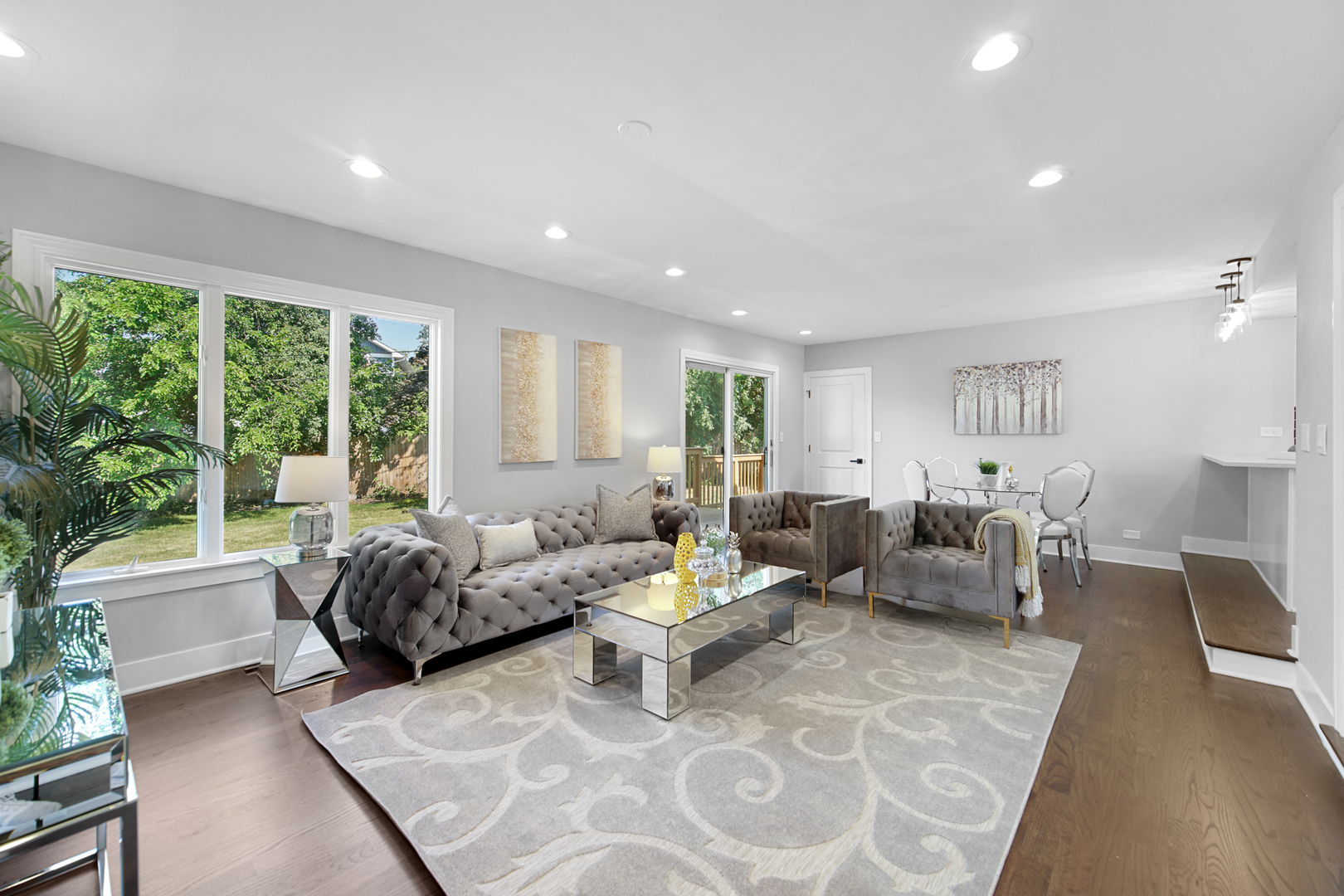618 Revere Road Glenview, IL 60025 - Photo 11 of 22 a living room with furniture and a large window