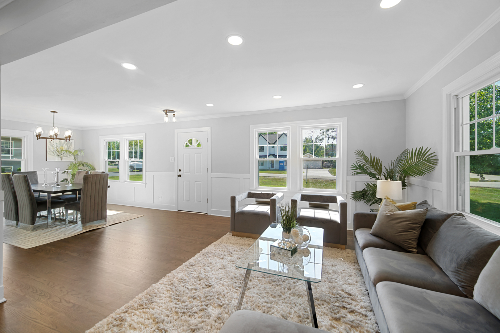 618 Revere Road Glenview, IL 60025 - Photo 3 of 22 a living room with furniture and wooden floor