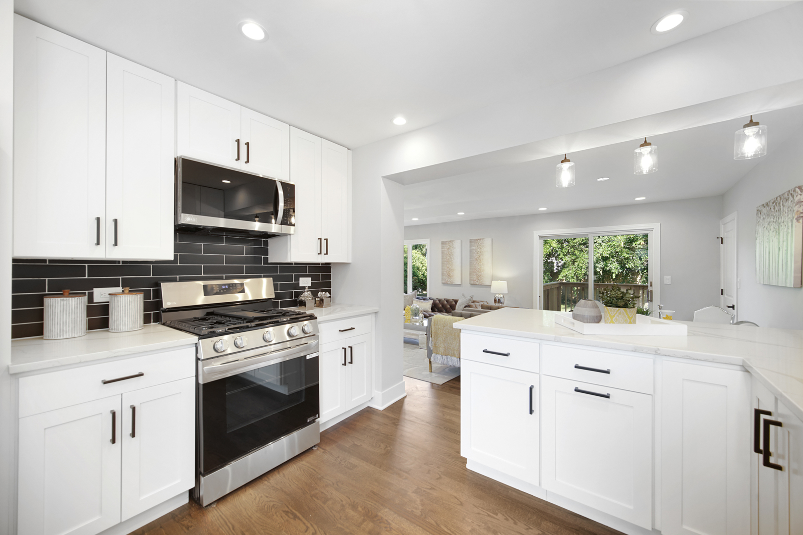 618 Revere Road Glenview, IL 60025 - Photo 7 of 22 a kitchen with a sink stove and microwave