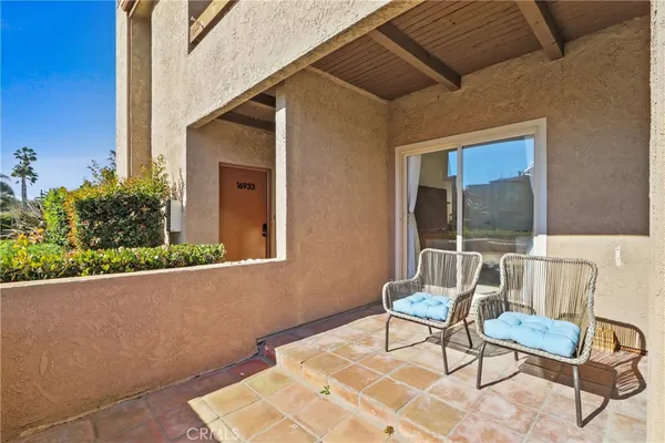 a house view with a seating space