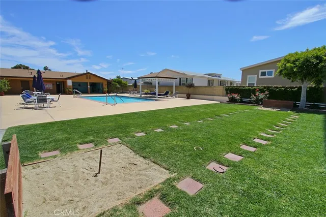 a outdoor space with patio furniture