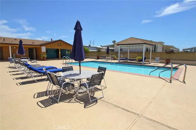 a view of a swimming pool in the kitchen